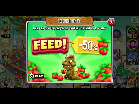 I spent 437 Million food in Feeding Frenzy | Dragon City
