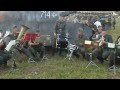 Военный фестиваль "Поле боя". Немецкий духовой оркестр играет марш ...