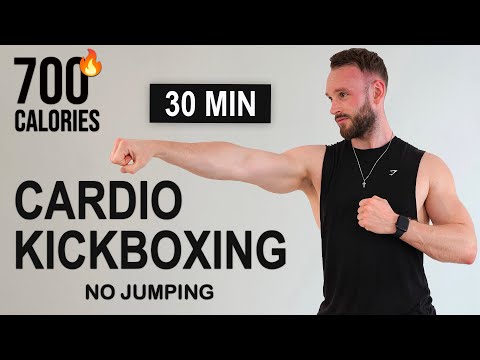 30 Min INTENSE CARDIO KICKBOXING Workout | Fat Burn 🔥 | No Jumping | (No Equipment, No Repeats)
