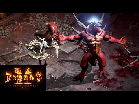 Diablo 2 Resurrected - DIABLO Boss Fight (Necromancer)