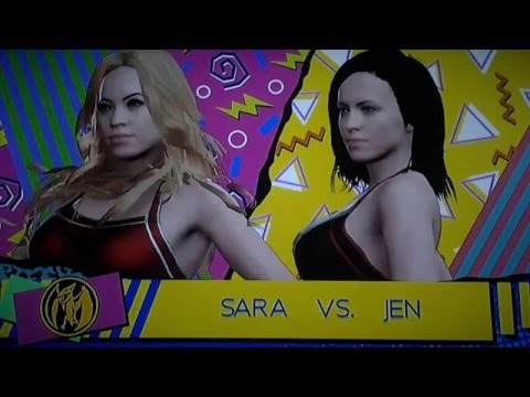 WWE2K16: Jen vs Sara (champion vs champion)