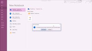 How to create a new notebook in OneNote 2016?