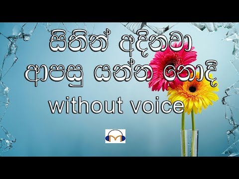Sithin Adinawa Karaoke (without voice) සිතින් අදිනවා ආපසු යන්න නොදී