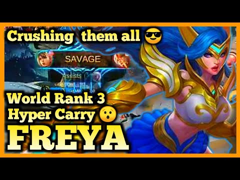 FREYA MOBILE LEGENDS, FREYA BEST BUILD 2020, HYPER CARRY GAMEPLAY, SEASON 17, FREYA SAVAGE, MLBB, ML
