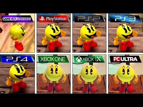 Pac-Man World (1999) GBA vs PS1 vs PSP vs PS3 vs PS4 vs XBOX ONE vs XBOX SX vs PC Ultra