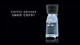 Video of Smeg Glossy Pastel Blue Retro Coffee Grinder 150W