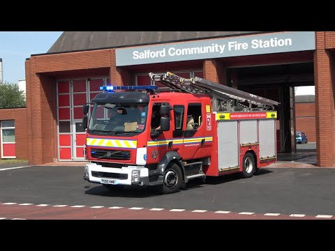 Salford Second Pump Turnout - Greater Manchester Fire & Rescue Service