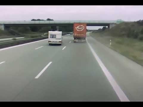 The dangers of overtaking with a caravan