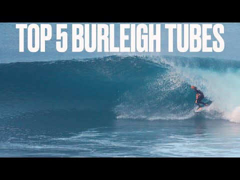 TOP 5 BURLEIGH TUBES SATURDAY MAY 29 2021 SURFING GOLD COAST BURLEIGH HEADS TOP OF THE POINT BARRELS