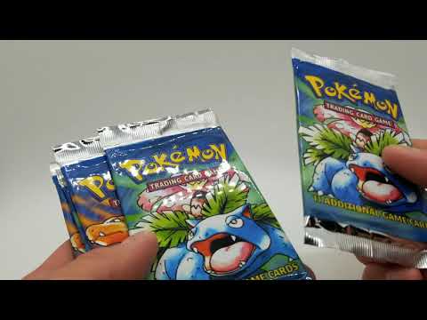 Opening 3 heavy base set Pokemon 1999-2000 "4th Print" booster packs!