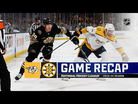Predators @ Bruins 10/14 | NHL Highlights 2023