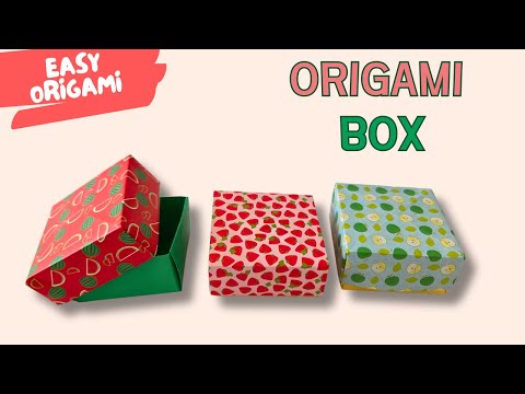 One Paper Gift Box Origami Cute Easy Folding Tutorial
