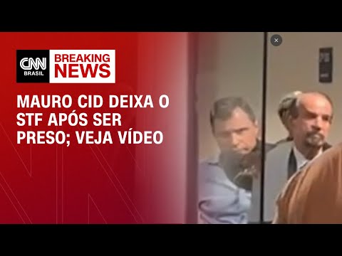 Mauro Cid deixa o STF após ser preso,o ex-ajudante de ordens Mauro Cid deixando o Supremo Tribunal Federal com seu advogado de defesa após prestar depoimento e ser preso