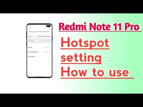 Redmi Note 11 pro Hotspot setting How to use