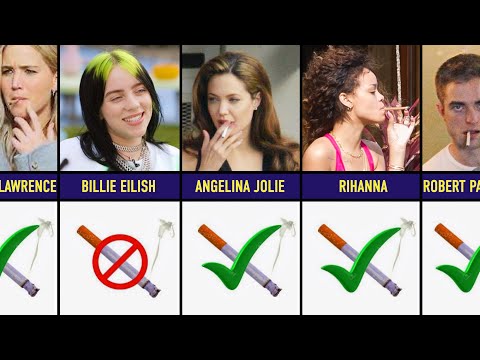 Famous Celebrities Who Smoke Cigarettes In Real Life l Celebrities Comparision
