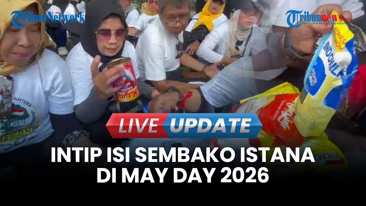 LIVE UPDATE | Tas Serut Berisi Sembako dari Prabowo di May Day 2026, Wajib Celup Jari ke Tinta