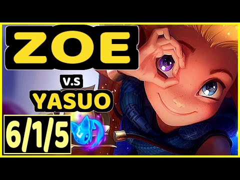 SERTUSS (ZOE) vs YASUO - 6/1/5 KDA MID GAMEPLAY - EUW Ranked GRANDMASTER