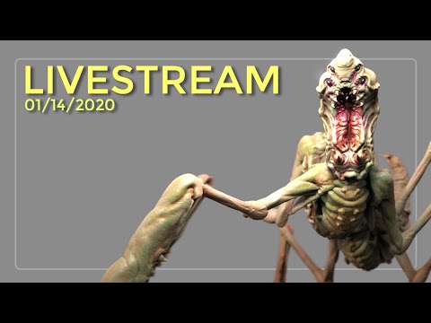 Creature Pack Speed Sculpts and Composite Rendering! Livestream 01/14/2020