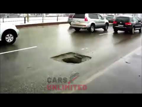 Car Drivers Hitting HUGE Potholes #3
