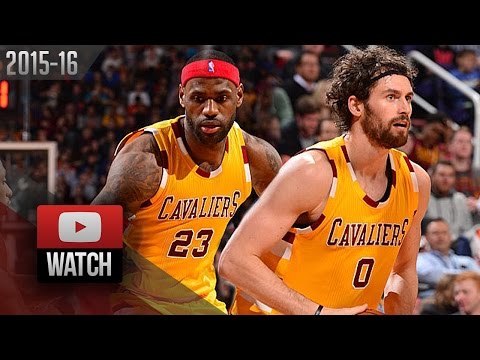 LeBron James & Kevin Love Full Highlights at Suns (2015.12.28) - 30 Pts Total