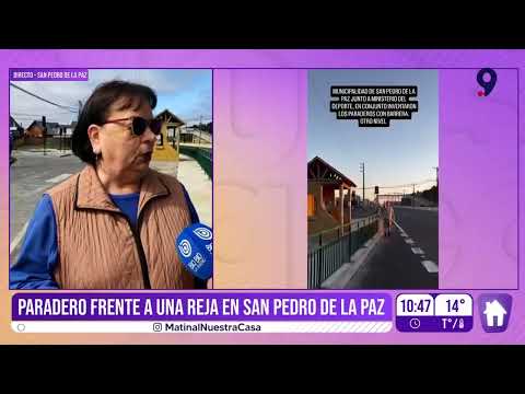 Vecinos de San Pedro de la Paz denuncian insólita instalación de paradero bloqueado por reja en la R