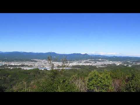 Cenário do deck de observação de 138° de longitude leste na cidade de Kakegawa, província de Shizuoka