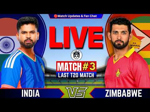 🔴India vs Zimbabwe, 3rd T20 2026 | Live Cricket Match Today | IND vs ZIM T20 Series 2026
