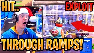 Ninja Learns *NEW* &quot;Hit Through Ramp to Replace Wall&quot; Exploit/Trick! - Fortnite Moments