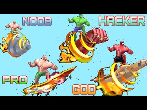 NOOB vs PRO vs HACKER  vs GOD in Muscle Rush!