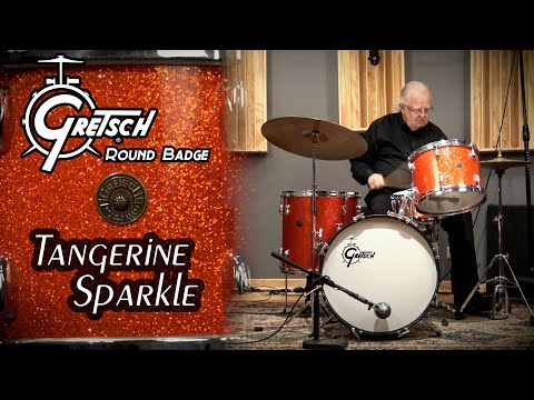 Gretsch 22/13/16" 60's Round Badge Name Band Drum Set - Tangerine Sparkle image 26