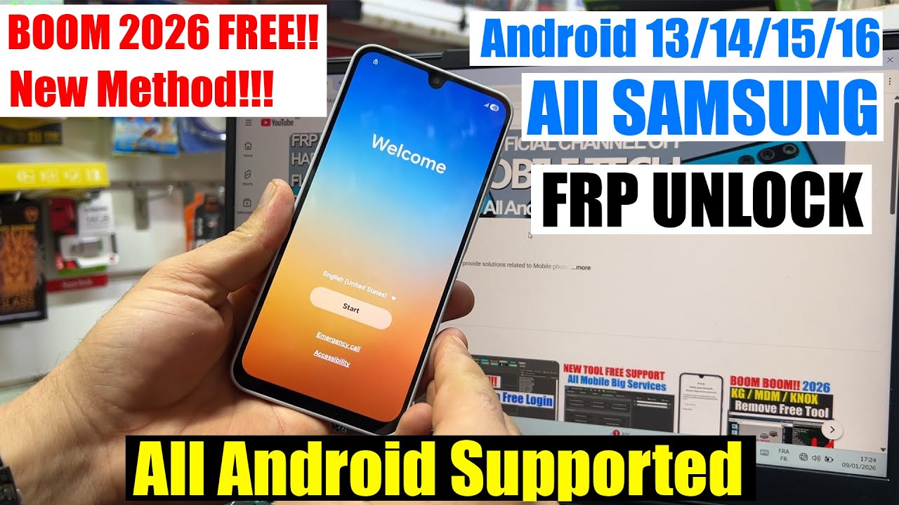 Samsung FRP Tool 2026, Google Account Remove Android 13/14/15/16 | FRP Bypass
