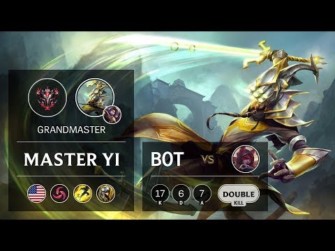 Master Yi Bot vs Xayah - NA Grandmaster Patch 9.17