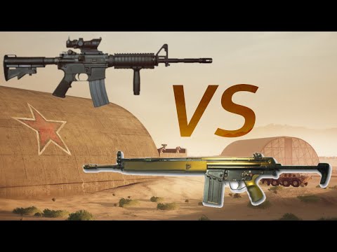 M4A1 vs G3A4 recoil test #shorts #squad