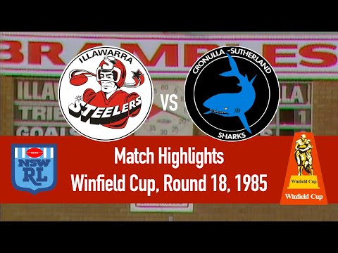 Illawarra Steelers vs Cronulla-Sutherland Sharks | 1985, Round 18 | HIGHLIGHTS