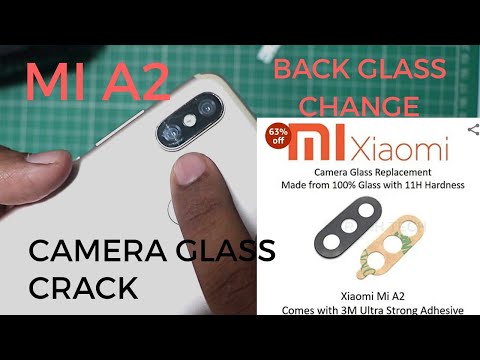 Mi a2 camera glass crack. repair guide