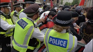 Football Lads' demo sees police clash with counter-protesters in London