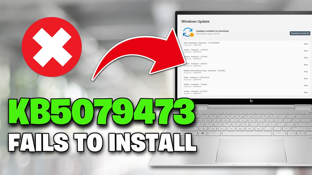 KB5079473 Update Not Installing On Windows 11 Version 25H2/24H2 FIX✅