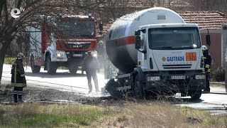 Цистерна с газ се запали в Горски извор. Евакуираха жители на селото
