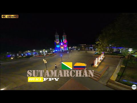 🎆Esto es SUTAMARCHÁN y sus alumbrados✨ / DRONE, Boyacá - Colombia, 2023 4K