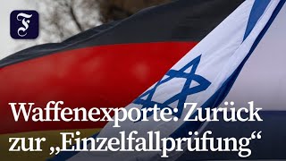 Exportstopp von Waffen nach Israel aufgehoben