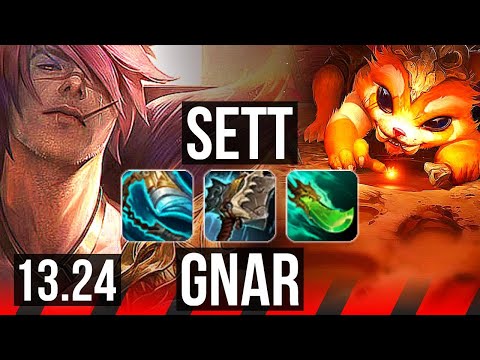 SETT vs GNAR (TOP) | 6 solo kills, Legendary, 9/2/5 | KR Master | 13.24