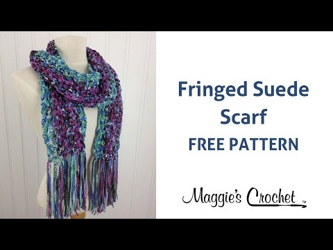 Suede Circles Scarf Free Crochet Pattern - Right Handed