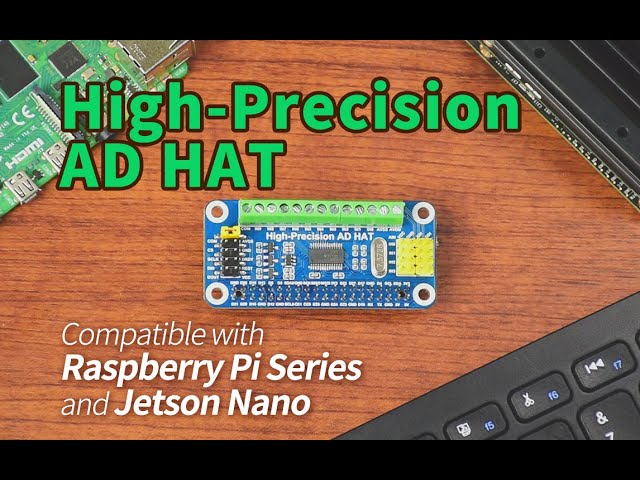 Vídeo relacionado con Waveshare High-Precision AD Hat For Raspberry Pi/Jetson Nano with ADS1263 Onboard 10-Ch 32-bit Support ADC AD Input Headers for Analog Sensor Module and AD Input Screw Terminal for Analog Signal