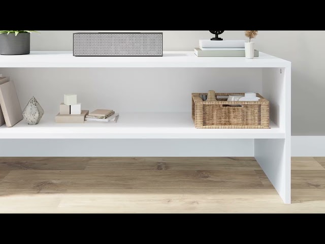 Video teaser per 800045 vidaXL TV Cabinet White 100x40x40 cm Engineered Wood