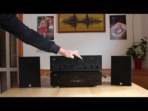 Onkyo Integra A-8017 stereo amplifier during operation