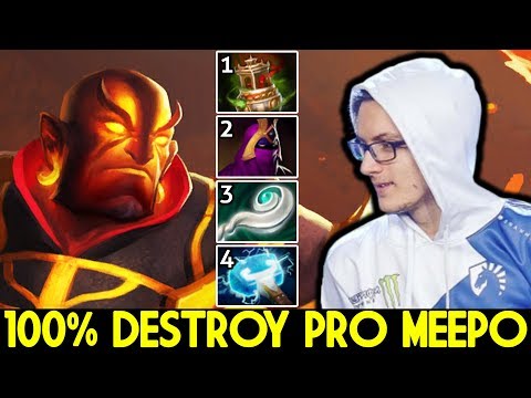 MIRACLE [Ember Spirit] 100% Destroy Pro Meepo Mid Hard Game 7.25 Dota 2