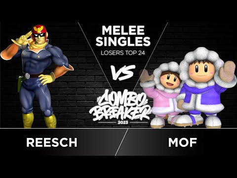 Reesch (Captain Falcon) vs MOF (Ice Climbers) - Melee Singles Losers Top 24 - COMBO BREAKER 2023