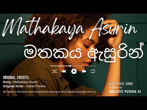 Matakaya Asuren | මතකය ඇසුරින් | AI Cover Version | Indrani Perera | MelodicFusionAI
