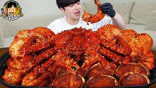 Download lagu ASMR MUKBANG | FIRE Noodle, Spicy Seafood boil, King crab, Octopus korean eating sound ! mp3