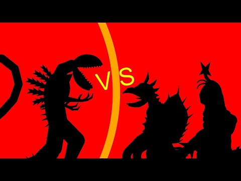 Shin Godzilla Vs Gigan And Megalon (Stick Nodes And Kinemaster)